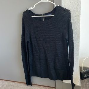 American Eagle Black sweater. Zip design on back.